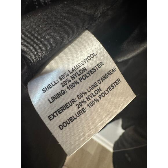 Sachi Black Wool Peacoat Size 1X – Real Fox Fur Trim Collar, Luxe Winter Coat - Picture 7 of 8